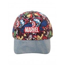 Mujer&apos;s Marvel Kawaii Avengers Denim Baseball Hat with Curved Bill 190371687235 eb-08461188